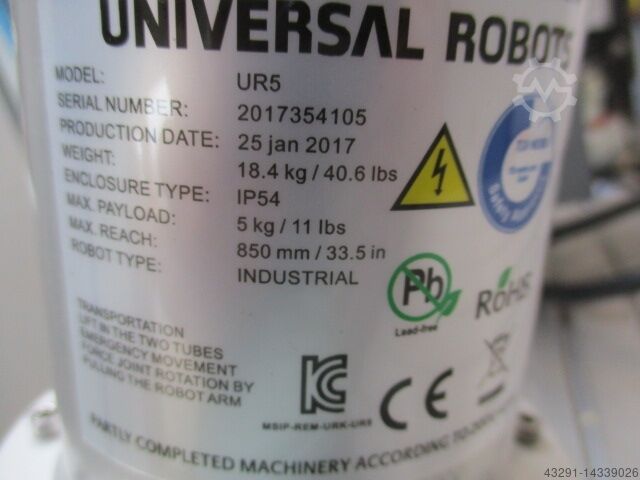 Ipari robotok Cobot Roboter Universal Robots UR5 kompl.