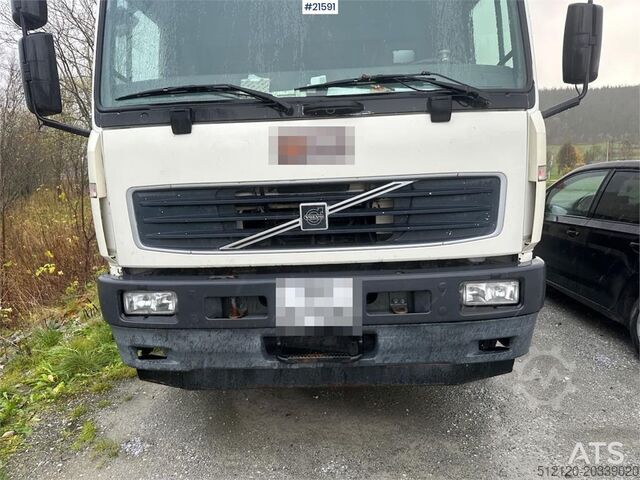 Crane Volvo FL 6 flatbed truck w/ rear mounted crane. WATCH VI