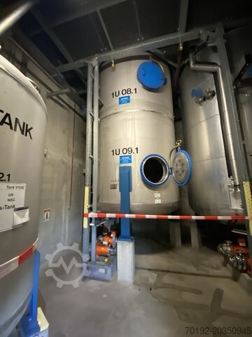 25000 liter dubbeldekstank gemaakt van V2A (2 x 12500 liter) INOX - MAURER AG 8749