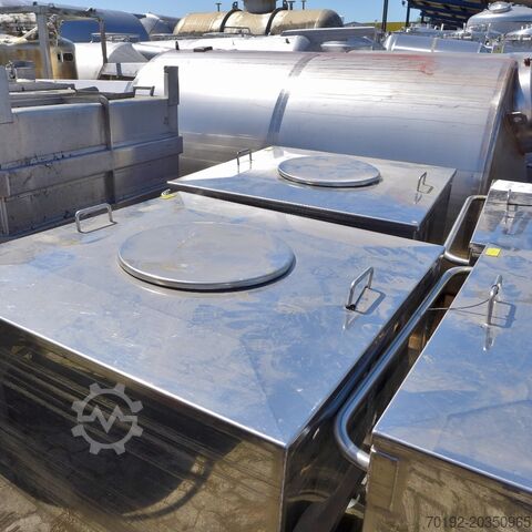 735 liter mobiele rechthoekige container gemaakt van V2A 8700