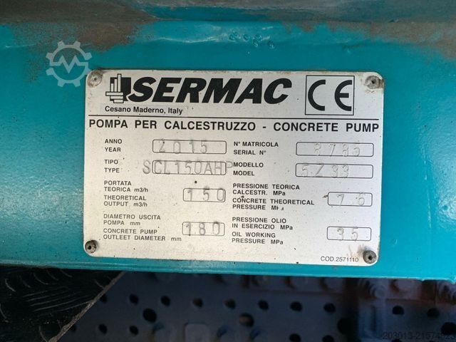 Betongpumpbil MERCEDES-BENZ AROCS 2636 6x4 Euro 6 Betonpumpe SERMAC 5Z33