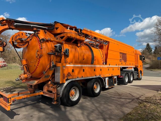Vakuumtankbil MERCEDES-BENZ Assmann Auflieger Saug-Druck-Kombi  / Recycler