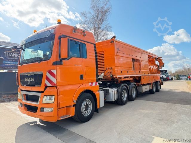 Vakuumtankbil MERCEDES-BENZ Assmann Auflieger Saug-Druck-Kombi  / Recycler
