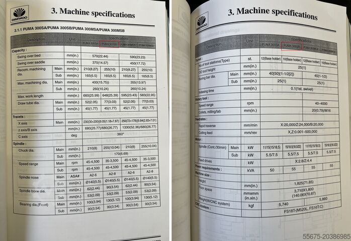 CNC lathe DAEWOO PUMA 300 SB