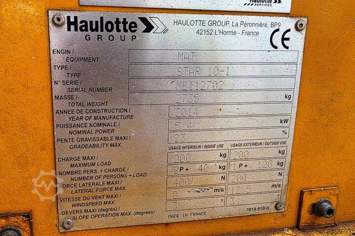 Podnośnik nożycowy Haulotte STAR 10 Electric, 10m Working Height, 3m Reach, 20