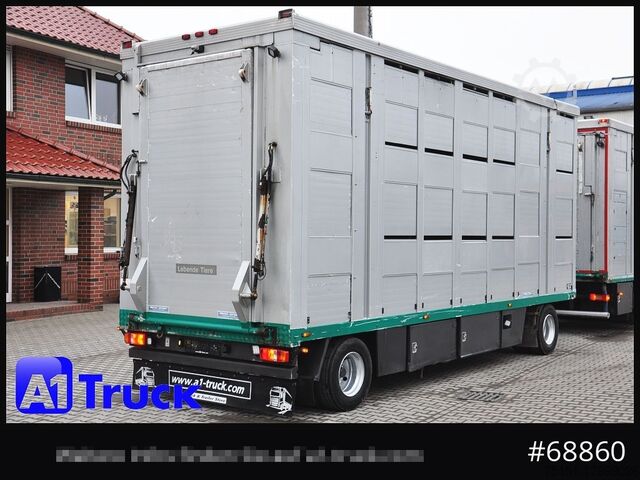 Ρυμουλκούμενο μεταφοράς ζώων MENKE Menke-Janzen 3 Stock, Hubdach, durchlader,