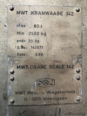 Zugkraftmeßgerät, Kranwaage mit Speicher und Drucker für die Messwerte, Schwerlastwaage, Lastenwaage MWT 142