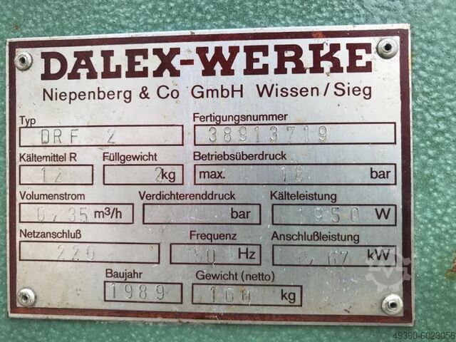 Koelaggregaat, waterterugkoelunit, koelmachine, koelinstallatie, voor puntlasmachines, proceskoeler DALEX DRF 2