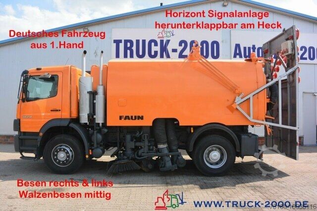 Οδοκαθαριστικό μηχάνημα Mercedes-Benz 1828 Faun Viajet Besen R/L -Seperat Motor Aufbau