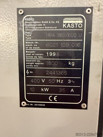 KASTO HBA 360/600 U