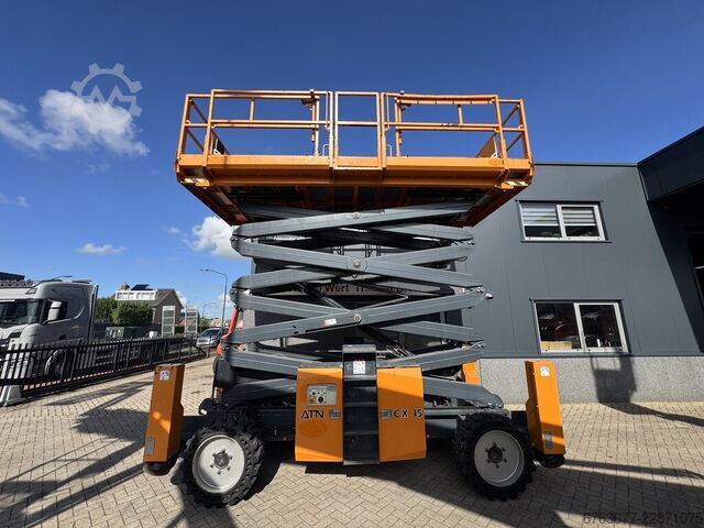 ATN CX 15 Podnośnik nożycowy / Platforma robocza / Nożycowy 15 m wysokości roboczej, silnik Kubota D ATN CX 15 SchaarHoogwerker / Arbeitsbuhne / Sciccor 15M werkhoogte Kubota Diesel 2017