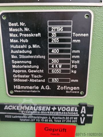 ABKANTPRESSE Hämmerle AP 35-1600/S4D