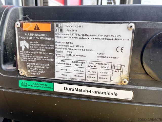 Targonca Hyster H2.5 FT LPG 2011 2500 kg heftruck