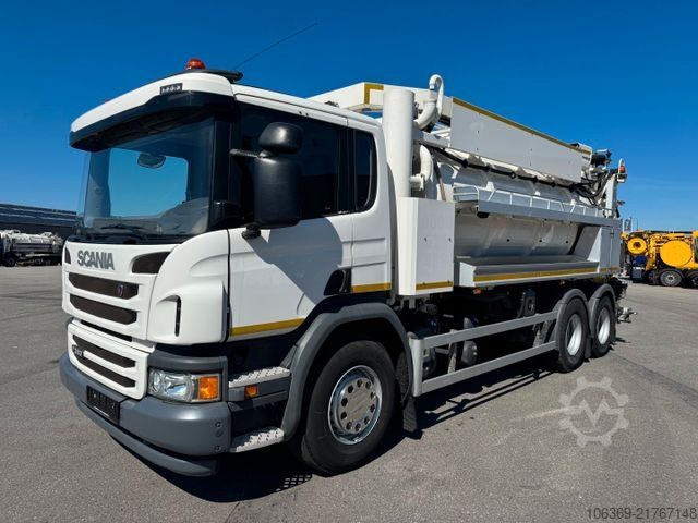 Camión cisterna de vacío SCANIA P360 6x4 Hvidtved Larsen Flexline 312 Euro 6