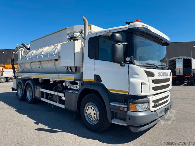 Camión cisterna de vacío SCANIA P360 6x4 Hvidtved Larsen Flexline 312 Euro 6