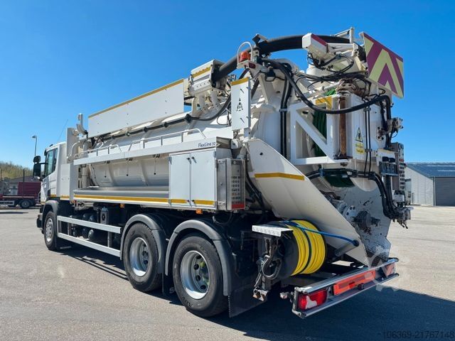 Camión cisterna de vacío SCANIA P360 6x4 Hvidtved Larsen Flexline 312 Euro 6