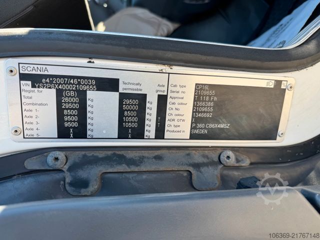 Camión cisterna de vacío SCANIA P360 6x4 Hvidtved Larsen Flexline 312 Euro 6