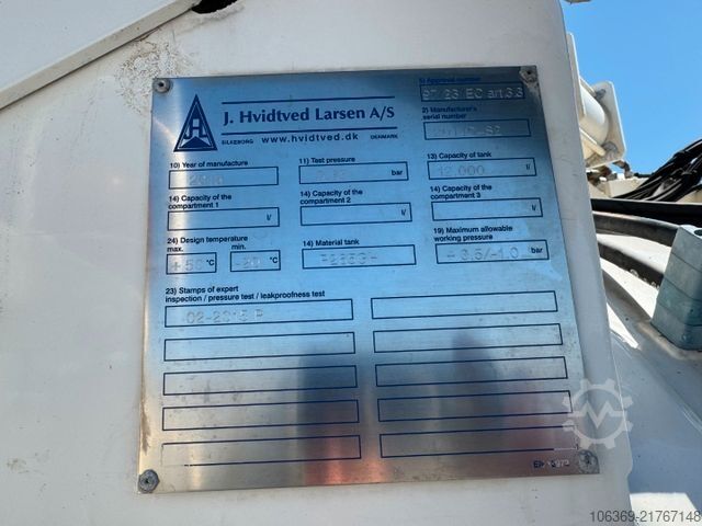 Camión cisterna de vacío SCANIA P360 6x4 Hvidtved Larsen Flexline 312 Euro 6