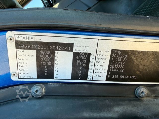 Vakumlu tank kamyonu SCANIA P310 4x2 Hvidtved Larsen Flexline 207