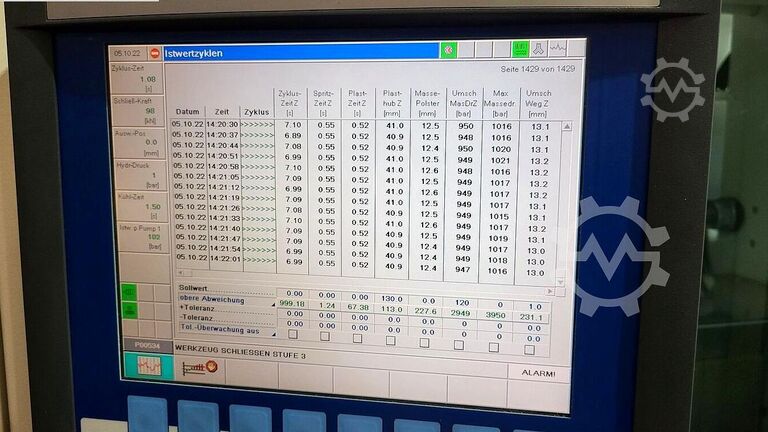 Máquina de moldagem por injecção KraussMaffei KM 250-1400 CX