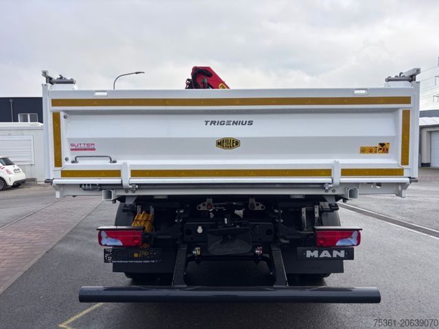 Camión volquete trilateral MAN TGM 18.320 4X2 BL Krankipper Palfinger PK 12.501