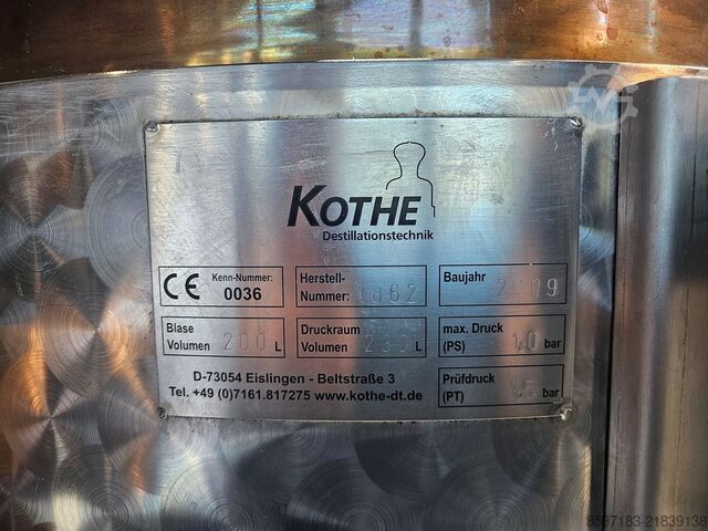 αποστακτήριο αλκοολούχων ποτών KOTHE K800N Wasserbadbrennerei