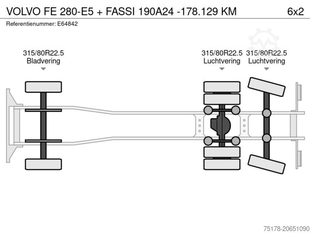 Sistem ruku kuke VOLVO FE 280-E5 + FASSI 190A24 -178.129 KM