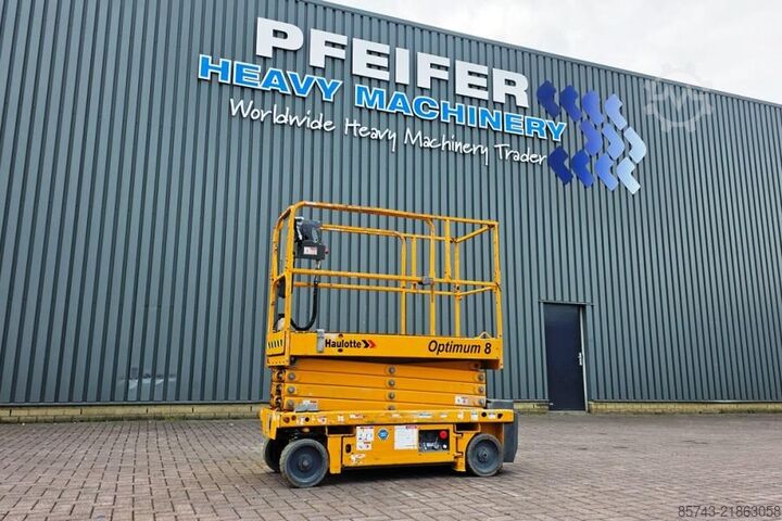 Ascensore a forbice Haulotte Optimum 8 Electric,Batteries(07-2025),7.77m Workin
