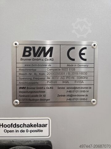 BVM Brunner pillowpack Compacta EGS 5022 BVM Brunner compacta EGS 5022