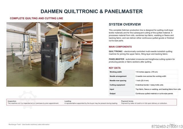μηχανή καπιτονέ Dahmen Steptronic