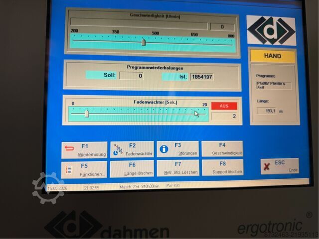 Macchina per trapuntatura Dahmen Steptronic