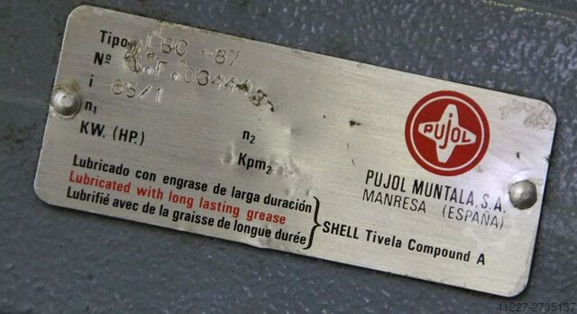 Motorreductor 0,55 kW 21 rpm Pujol LBC-87