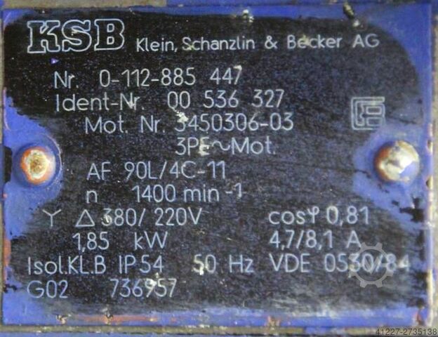 Centrifugal pump KSB AF90L/4C-11