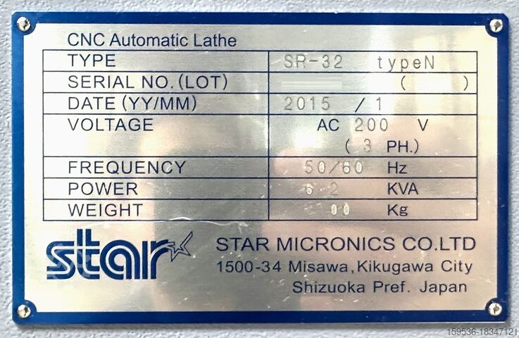 Automatische draaibank STAR Micronics SR-32-JN