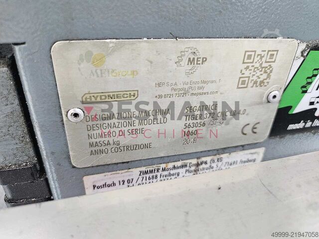 Teljesen automata fém körfűrész MEP TIGER 372 CNC LR 4.0