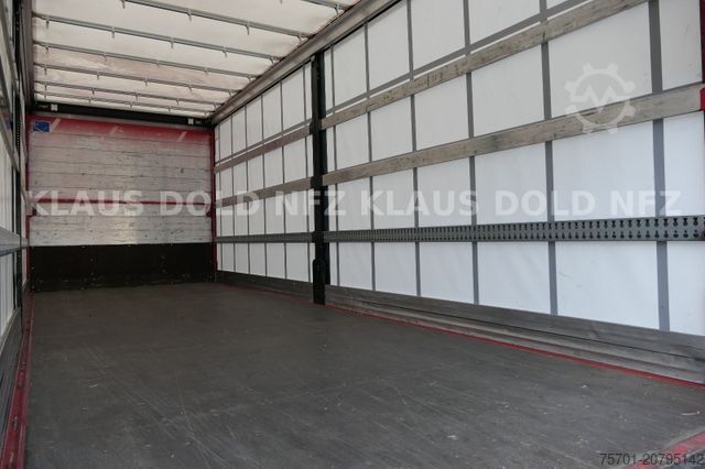 Flatbed truck with tarp RENAULT DWide 18.320 Pritsche Plane Vollluft XL-Tank LBW