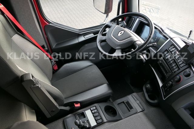 Flatbed truck with tarp RENAULT DWide 18.320 Pritsche Plane Vollluft XL-Tank LBW