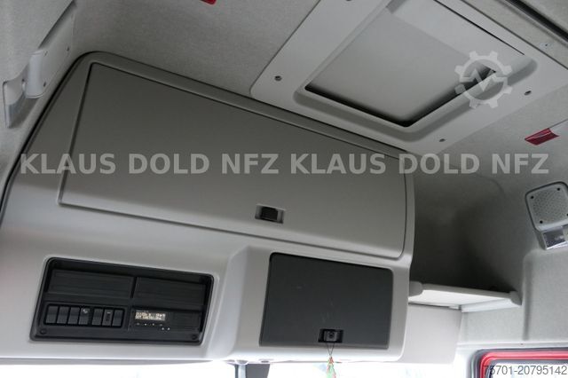 Flatbed truck with tarp RENAULT DWide 18.320 Pritsche Plane Vollluft XL-Tank LBW