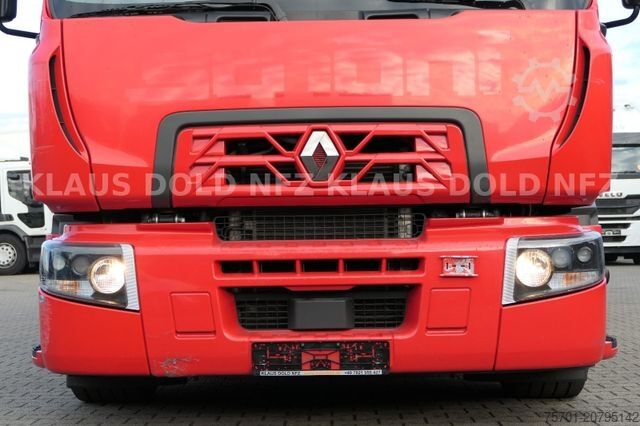 Flatbed truck with tarp RENAULT DWide 18.320 Pritsche Plane Vollluft XL-Tank LBW