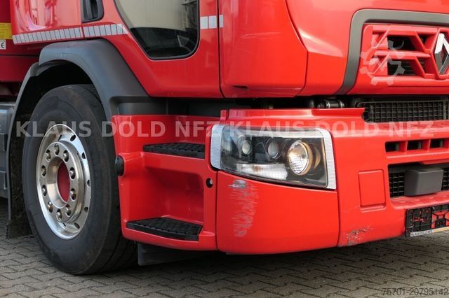 Flatbed truck with tarp RENAULT DWide 18.320 Pritsche Plane Vollluft XL-Tank LBW