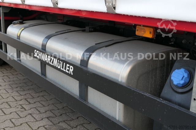 Flatbed truck with tarp RENAULT DWide 18.320 Pritsche Plane Vollluft XL-Tank LBW