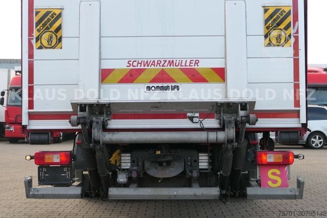 Flatbed truck with tarp RENAULT DWide 18.320 Pritsche Plane Vollluft XL-Tank LBW