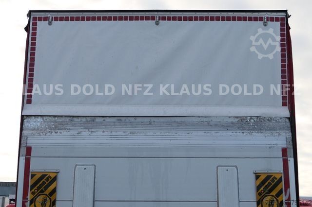 Flatbed truck with tarp RENAULT DWide 18.320 Pritsche Plane Vollluft XL-Tank LBW