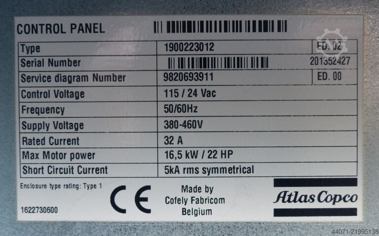 Compresseur à vis GA11VSD+ Atlas Copco GA11VSD+