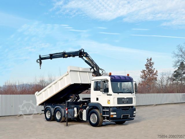 Truck mounted crane MAN TGA 26.350 * KIPPER 4,90m + TEREX ATLAS * 6x4 *