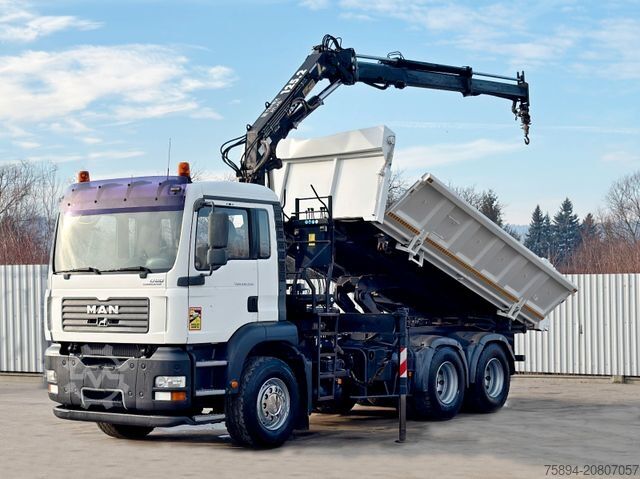 Truck mounted crane MAN TGA 26.350 * KIPPER 4,90m + TEREX ATLAS * 6x4 *