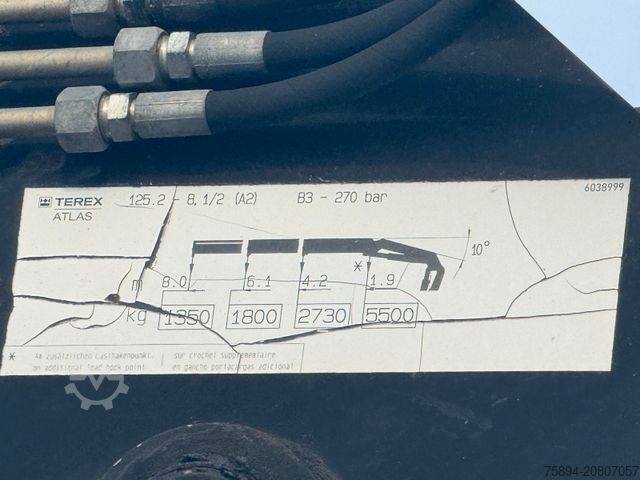 Truck mounted crane MAN TGA 26.350 * KIPPER 4,90m + TEREX ATLAS * 6x4 *