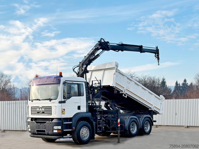 Tipper truck MAN TGA 26.350 * KIPPER 4,90m + TEREX ATLAS * 6x4 *