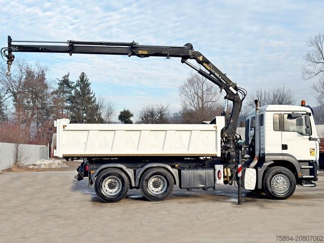 Tipper truck MAN TGA 26.350 * KIPPER 4,90m + TEREX ATLAS * 6x4 *