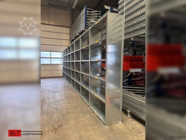  ca. 8,06 lfm. Fachbodenregale META Clip, H: 250 cm , T: 40 cm , 100 kg pro Ebene